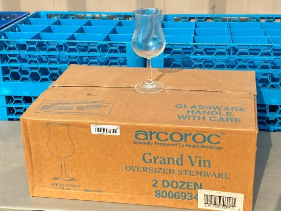 2 Dozen, Grand Vin Oversized Stemware Tulip Glasses, 13oz, Super Cuvee, Arcoroc