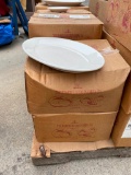 1+ Cases, 23 Pieces, 12-2/2in Oval Platters, White Porcelain