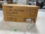 1 Case, 6 Dozen (72) 10oz Single Bulge Water Glasses