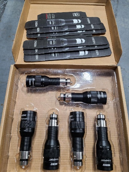 (6) NEBO Transport Rechargable Flashlights w/ Case