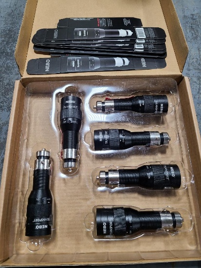 (6) NEBO Transport Rechargable Flashlights w/ Case