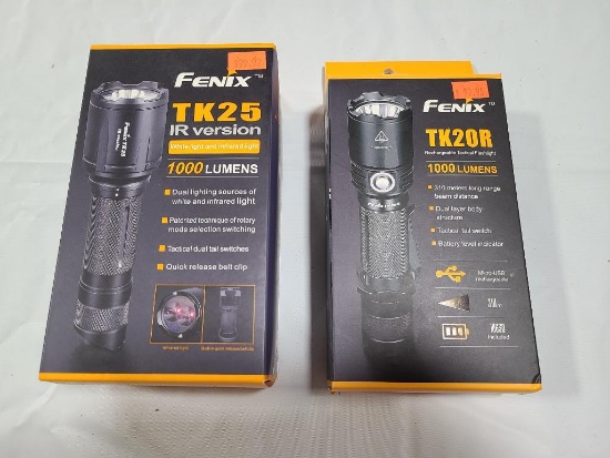 Lot of 2; FENIX Portable Flashlights TK25 & TK20R