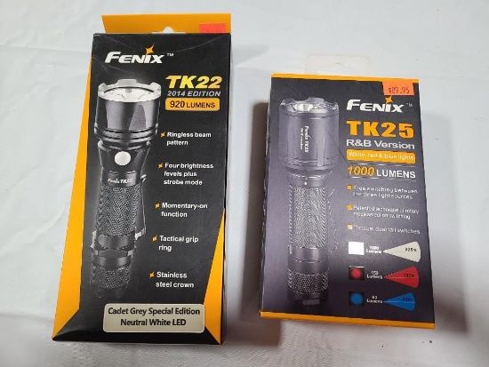 Lot of 2; FENIX Portable Flashlights TK22 & TK25