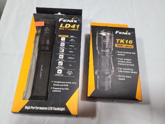 Lot of 2; FENIX Portable Flashlights LD41 & TK16
