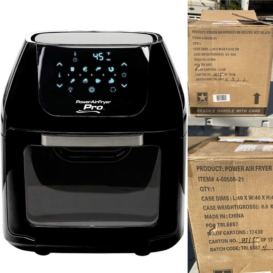 NEW PowerXL Air Fryer Pro, Crisp, Cook, Rotisserie, Dehydrate; 7-in-1 Cooking Features; Deluxe Air