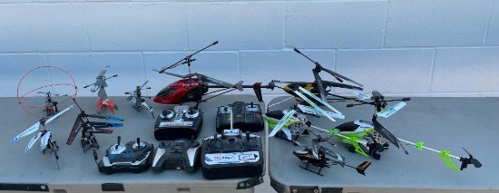 Several RC Helicopters, Radios May or May Not Match Up