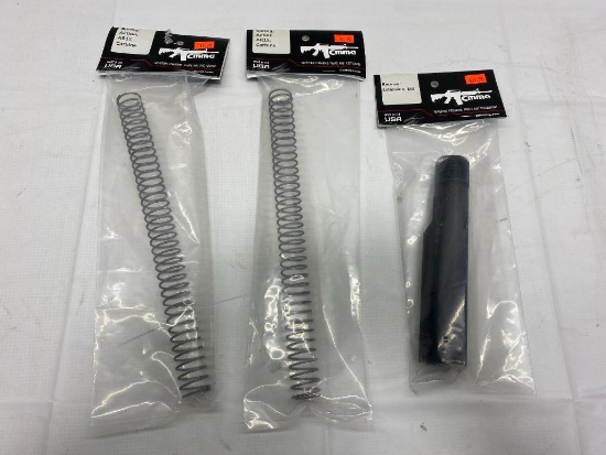 Lot of 3; CMMG Spring Action AR15 Carbine & Receiver Extension for M4