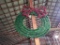 Early Outdoor Street or Department Store Christmas Decoration, Wreath Approx. 60in x 48in Lighted