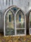 4-Panel Arched Tombstone Shape Stained Glass Church Windows - Large Approx. 84in Tall, 48in Wide