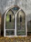 4-Panel Arched Tombstone Shape Stained Glass Church Windows - Large Approx. 84in Tall, 48in Wide