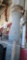 Early Porch Post or Wood Column, 127in x 12in, As-Is, Damage at the Top