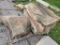 Pallet of Curb Stone Landscaping Rock, 7 Pieces, 22in to 48in ea