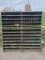 Industrial Pigeon Hole Cabinet, Metal, Old Green Paint 76in H, 72in W 24in D