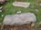 Two Large Curb Stone Landscaping Boulders / Stone, 48in 44in