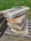 Pallet of 4 Large Pieces of Curb Stone Landscaping Rock, Longest 60in