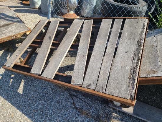 Industrial Warehouse Cart 2 Legs, 2 Casters, 60in x 36in