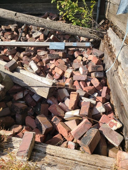 Bin of Reclaimed Brick, Large Selection