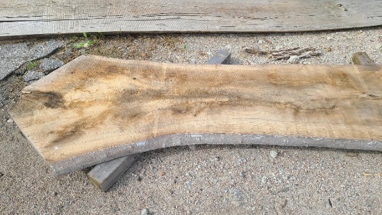 Reclaimed Wood Slab, 92in x 22in (wider at the end)