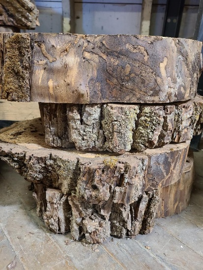 Four Kiln Dried Walnut Live Edge Slabs Approx. 14in