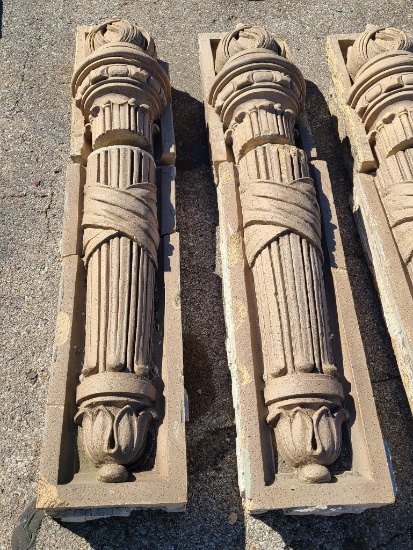 Union Pacific Building UP Concrete Building Architectural Salvage Decorative Pieces, 53.5in x