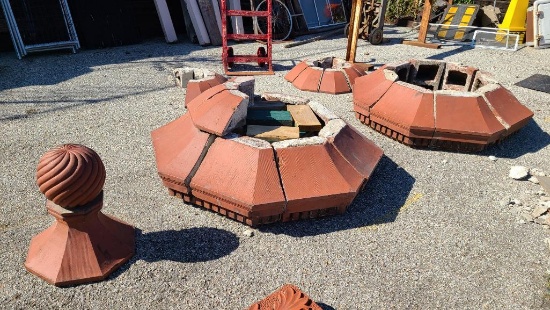 Architectural Salvage from the Old Bus Barn on Cuming St, 17 Pieces Including Finial Topper, 2 units