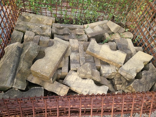 Early Unique Shaped Decorative Brick, Small Pile (Basket Not Included)