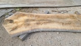Reclaimed Wood Slab, 92in x 22in (wider at the end)