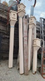 Early Decorative Galvanized Gutter Downspouts, Rare