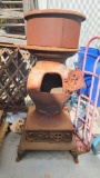 Collins & Burgie Volcano Pot Belly Cast Iron Wood Stove