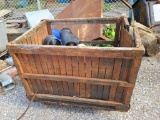 Early Wood Slat Industrial Material Handling Cart