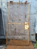Old Metal Sliding Chain Link Gate, 83in x 42in