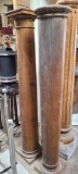 Lot of 2 Early Wood Pilars or Posts - 60in