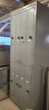 Set of Metal Lockers, 8 Units, G&K Services - 84in x 31in x 21in D, No Combos, No Keys