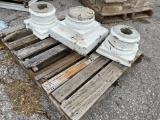 3 Pieces of Vintage Concrete Pillar Bases