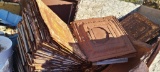 Cart Full of Early Tin Ceiling Panels, 24in x 48in - Cart Not Included