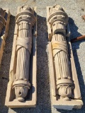 Union Pacific Building UP Concrete Building Architectural Salvage Decorative Pieces, 53.5in x