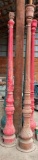 Lot of 2 Cast Iron Lamp Posts, Antique