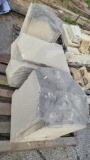 Pallet of Omaha Building Architectural Salvage Building Caps, 27in H, 21-1/2in x 21-1/2in, Set of 3