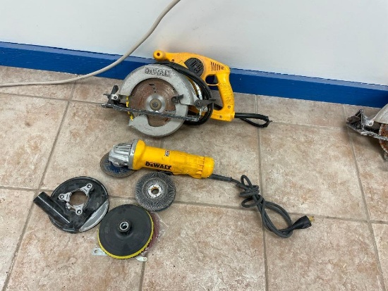 DeWalt Circular Saw, DeWalt Angle Grinder