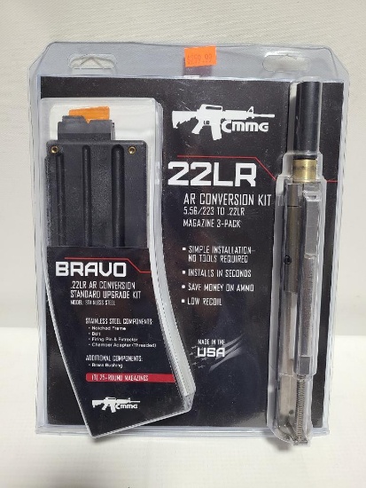 CMMG Bravo 22LR AR Conversion Standard Upgrade Kit 5.56/.223 to .22LR w/ (3) 25 Rd Magazines