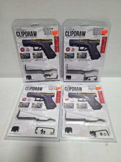 (4) The Original Clipdraw Concealed Carry Clips for Large Frame Glock