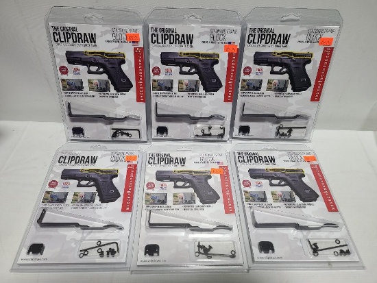 (6) The Original Clipdraw Concealed Carry Clips for Standard Frame Glock