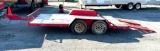 Heavy Duty Equipment Trailer, 13ft 6in Tandem Axle, Rear Ramps, 2-5/16 Hitch, Clean, Shop-Made,