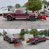 2005 Ford F250 Super Duty Pickup 4WD 8 Cyl P 6.0L Turbo Diesel, Boss V-Plow & Spreader, Upgrades ++