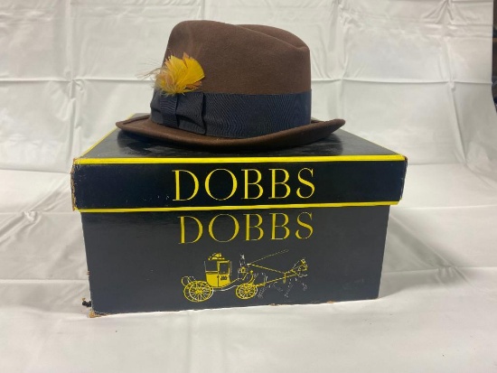 Dobbs Men's Hat w/ Band and Feather and Orig. Box