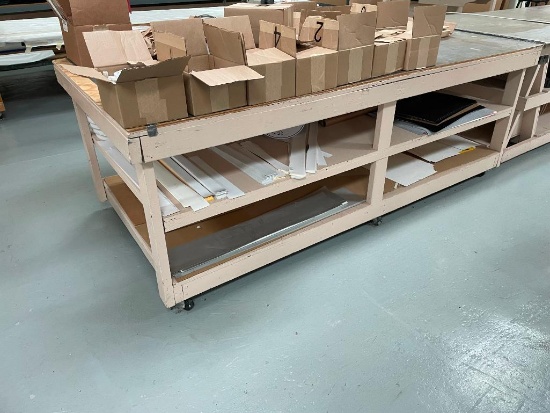 HD Shop Made Work Table w/ Thin Metal Top for Magnetic Hold Downs