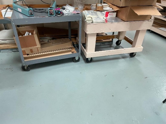 Two Utility Carts, 1 Mfg, 1 Shop Made