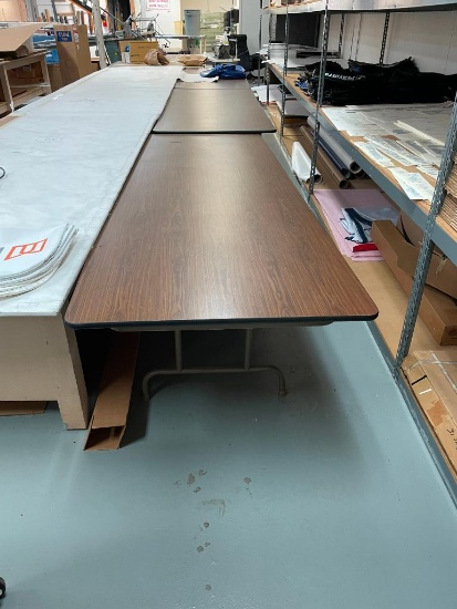Lot of 3 HD Folding Work Tables / Banquet Tables, ea. 8ft x 3ft x 29in H