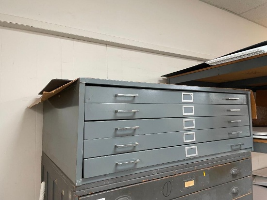Metal Flat File Cabinet 46in x 35.5in x 15in