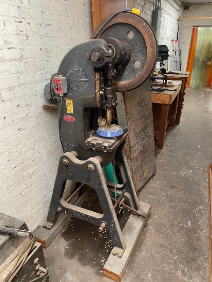 3 Units, As-Is - HD Cast Iron Alva Allen Model BT12 12 Ton Press, Powr-Kraft 295 Welder, & Grinder